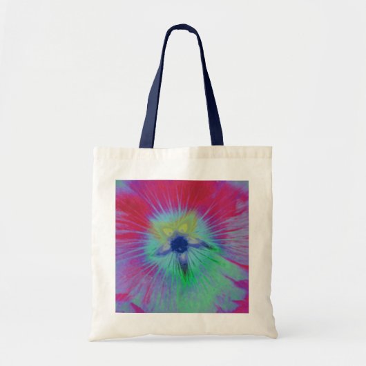 Hollyhock Flower Bright lights Budget Canvas tas (Voorkant)