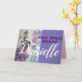 Hollyhock Flower get Good Soon Soon Womans Name Ka Kaart (Gele Bloem)