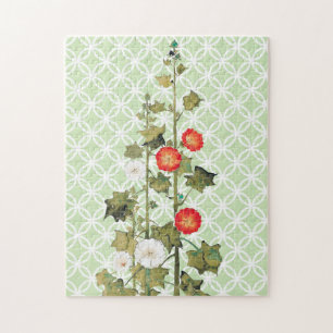  Hollyhock Flowers Art Puzzel Legpuzzel