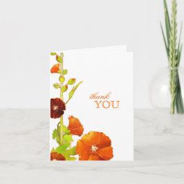 Hollyhock Garden Wedding Dank je Bedankkaart