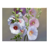 Hollyhock Grouping Foto Afdruk (Voorkant)
