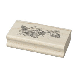 Hollyhock Hand getrokken Afbeelding stempel, origi Rubberstempel