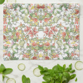 Hollyhock Honeysuckle Floral Mucha Kitchen Towel Theedoek (Gevouwen)