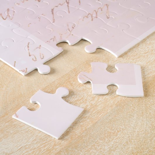  Hollyhock in Letters Collage Legpuzzel (Zijkant)