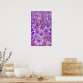 Hollyhock Mallow Malva Purpe Violet Flower Floral Poster (Keuken)
