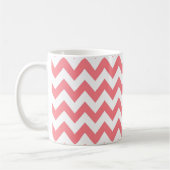 Hollyhock Pink Chevron Koffiemok (Links)
