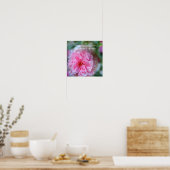 Hollyhock Pink Flower Photo Quote Poster (Keuken)