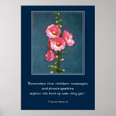 HOLLYHOCK POSTER MET QUOTE (Voorkant)
