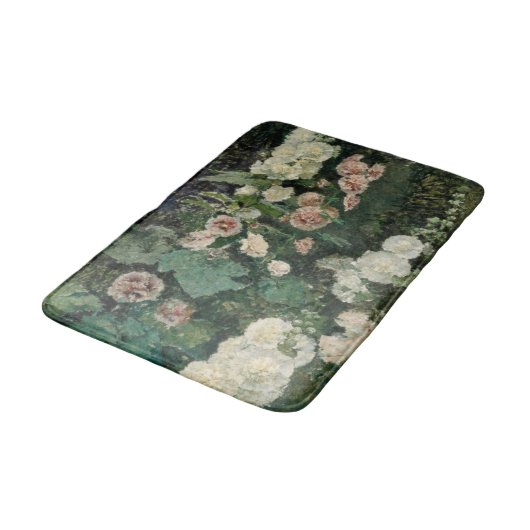 Hollyhock Roos Flowers Badmat (Gekanteld)