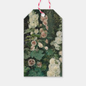 Hollyhock Roos Flowers Cadeaulabel (Voorkant)