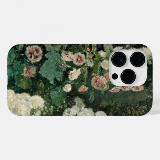 Hollyhock Roos Flowers Case-Mate iPhone Case (Achterkant (horizontaal))