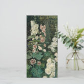 Hollyhock Roos Flowers Kaart (Staand voorkant)