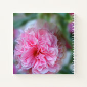  Hollyhock roze bloemen met citaat Notitieboek (Achterkant)