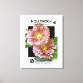 Hollyhock  Seed Packet Canvas Afdruk (Voorkant)