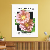Hollyhock  Seed Packet Canvas Afdruk (Insitu (Woonkamer))