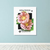 Hollyhock  Seed Packet Canvas Afdruk (Insitu (Houten vloer))