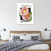 Hollyhock  Seed Packet Canvas Afdruk (Insitu (Slaapkamer))