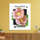Hollyhock  Seed Packet Canvas Afdruk (Insitu (Woonkamer))