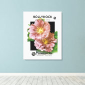 Hollyhock  Seed Packet Canvas Afdruk (Insitu (Houten vloer))