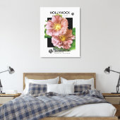 Hollyhock  Seed Packet Canvas Afdruk (Insitu (Slaapkamer))