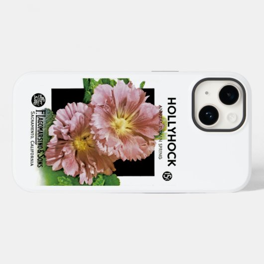 Hollyhock  Seed Packet Hoesje-Mate iPhone Cas Case-Mate iPhone Case (Achterkant (horizontaal))