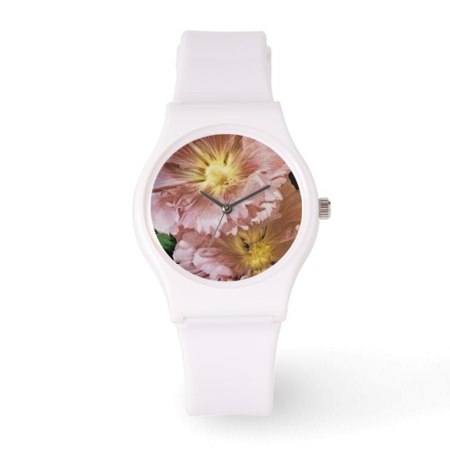 Hollyhock  Seed Packet Horloge (Voorkant)