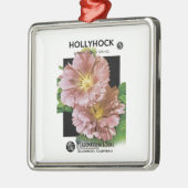 Hollyhock  Seed Packet Metalen Ornament (Links)