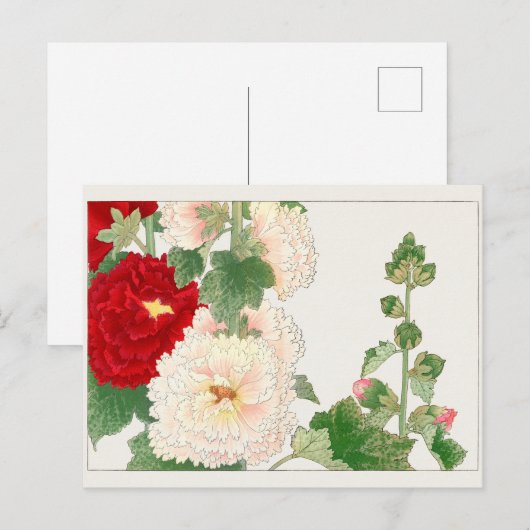 Hollyhock van Tanigami Konan Briefkaart (Voorkant / Achterkant)