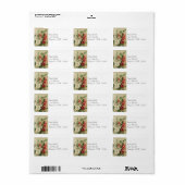  Hollyhocks Adresetiketten Etiket (Full Sheet)