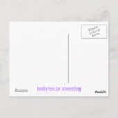 hollyhocks bloeien briefkaart (Achterkant)