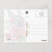 Hollyhocks Botanische Illustratie Briefkaart (Achterkant)