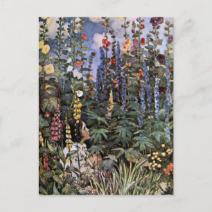 Hollyhocks Briefkaart