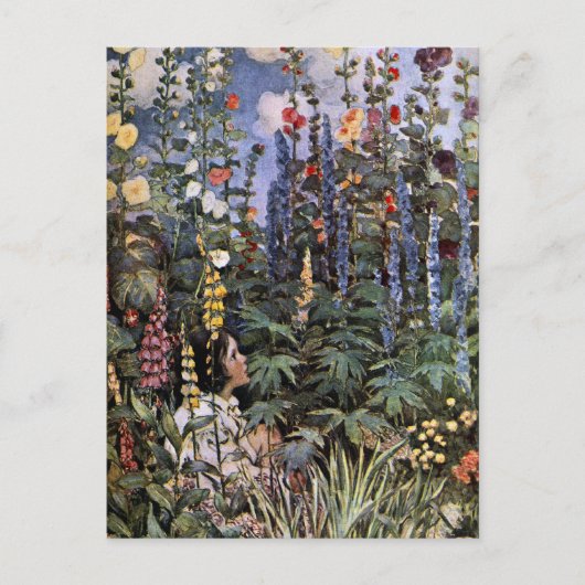 Hollyhocks Briefkaart (Voorkant)