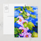 Hollyhocks Briefkaart (Voorkant / Achterkant)
