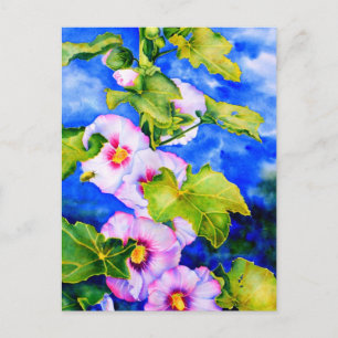 Hollyhocks Briefkaart