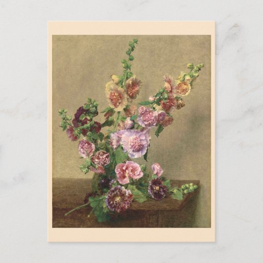 Hollyhocks Briefkaart (Voorkant)