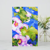 Hollyhocks Briefpapier (Staand voorkant)