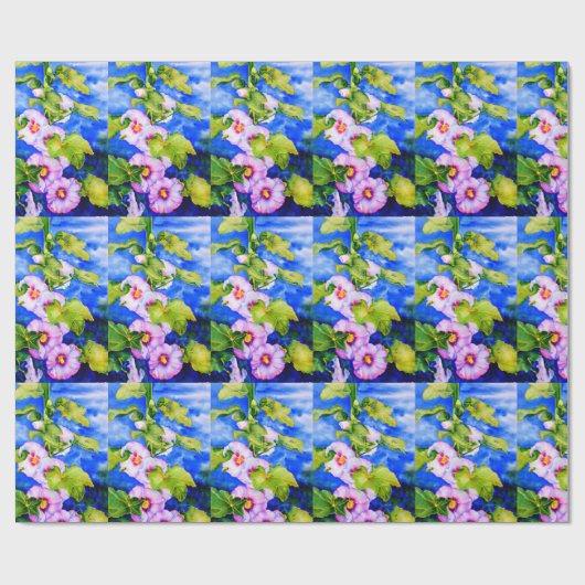 Hollyhocks Cadeaupapier (Vlak)