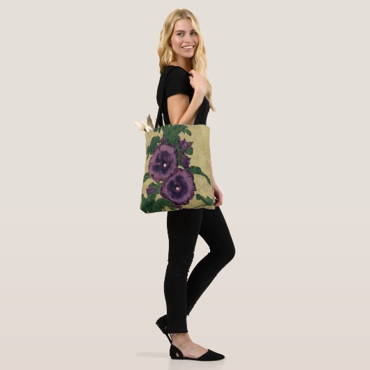 Hollyhocks Canvas tas (Op model)