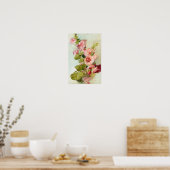 Hollyhocks door Franz Bischoff Poster (Keuken)