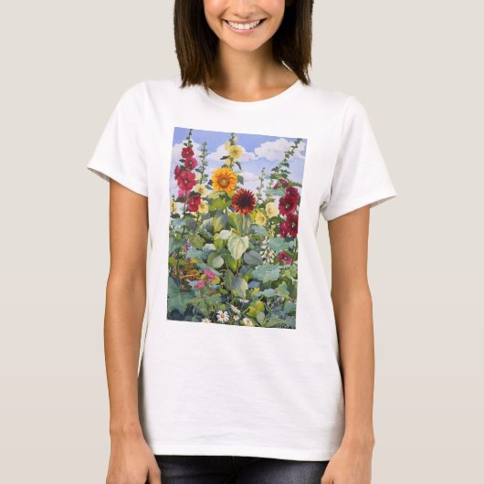 Hollyhocks en Sunflower 2005 T-shirt (Voorkant)