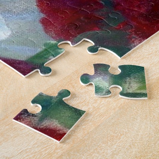 Hollyhocks en Sunlight Curran Art Legpuzzel (Zijkant)