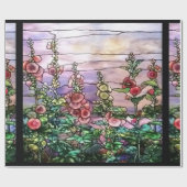 Hollyhocks  Floral Tiffany Glas in lood Cadeaupapier (Vlak)