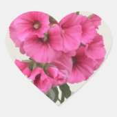 Hollyhocks Hart Sticker (Voorkant)