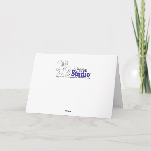 Hollyhocks III Blank NoteCard Bedankkaart (Achterkant)