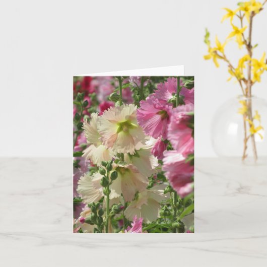 Hollyhocks: Japan Kaart (Gele Bloem)