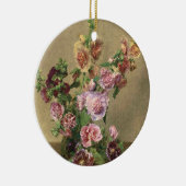 Hollyhocks Keramisch Ornament (Rechts)