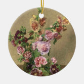 Hollyhocks Keramisch Ornament (Voorkant)