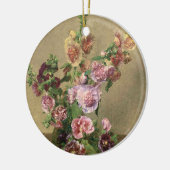 Hollyhocks Keramisch Ornament (Links)