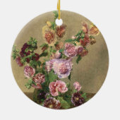Hollyhocks Keramisch Ornament (Achterkant)